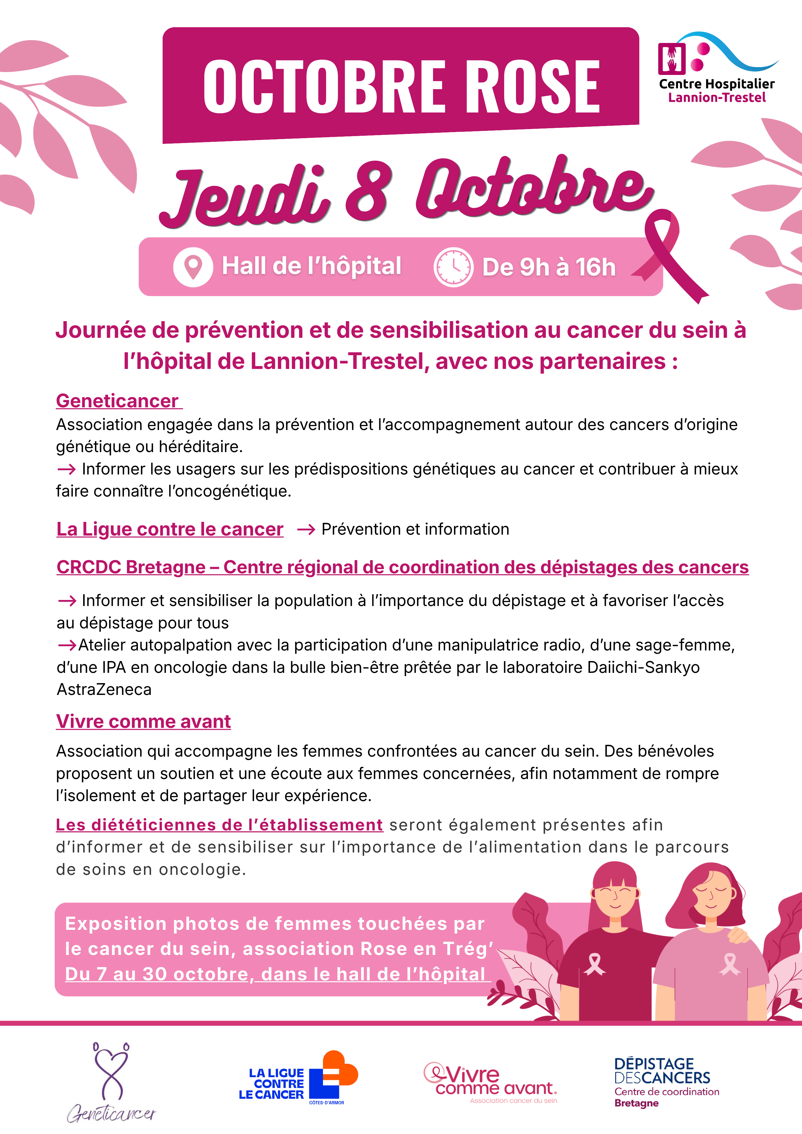 programme octobre rose CH Lannion 2026